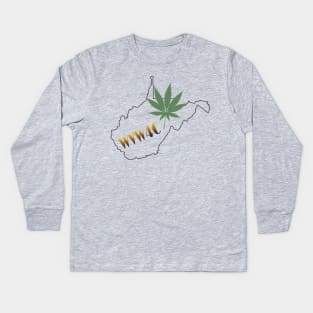 WV Women for Cannabis Logo2 Kids Long Sleeve T-Shirt